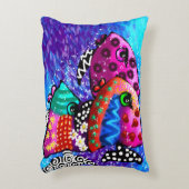 フィッお洒落トリオカラフル抽象芸術航海の アクセントクッション (正面(垂直))