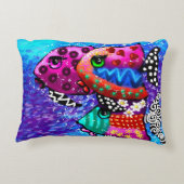 フィッお洒落トリオカラフル抽象芸術航海の アクセントクッション (裏面)