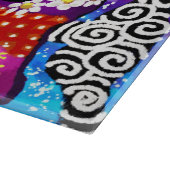 フィッお洒落トリオカラフル抽象芸術航海の カッティングボード (角)