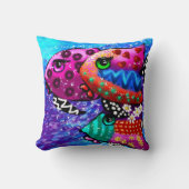 フィッお洒落トリオカラフル抽象芸術航海の クッション (正面)