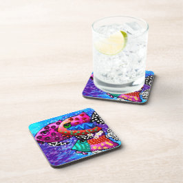 フィッお洒落トリオカラフル抽象芸術航海の コースター