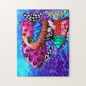 フィッお洒落トリオカラフル抽象芸術航海の ジグソーパズル (縦)