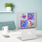 フィッカラフルトアートデコルデザイン シール (デスク上のノートパソコン)