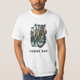 フィックスバイクパパ。ファーザーズエクストリームバイク。自転車乗り Tシャツ