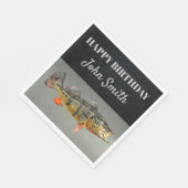 フィックールシュピーコックバスメンズ誕生日魚釣り スタンダードランチョンナプキン (角)