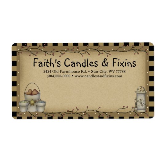 フィック初期のイン素朴クラフト出荷ラベル ラベル (正面)