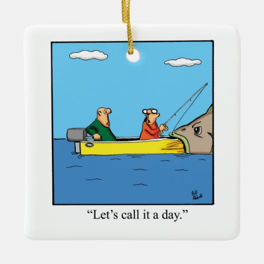 フィッシャンおもしろいズ・ユーモア セラミックオーナメント (正面)