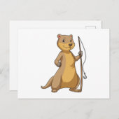 フィッシャーとしてオットー釣り竿 ポストカード (正面/裏面)