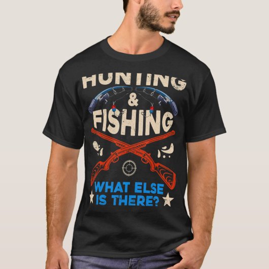 フィッシャーとハンターの狩りと魚釣り Tシャツ (正面)