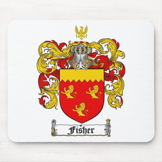 フィッシャーの家紋-フィッシャーの紋章付き外衣 マウスパッド (正面)