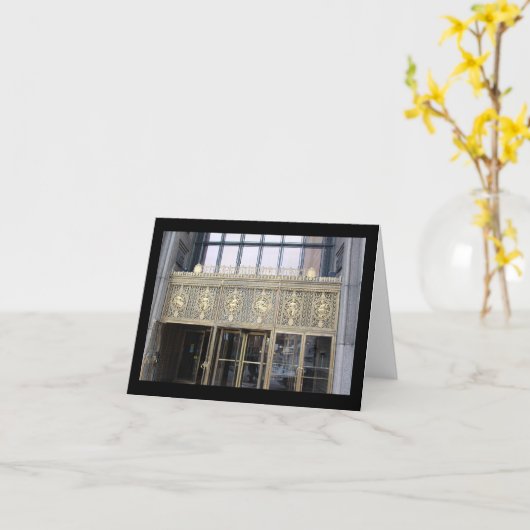 フィッシャーの建物、デトロイト、ミシガン州メッセージカード カード (黄色い花)