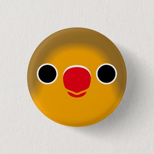 フィッシャーの顔 缶バッジ (正面)