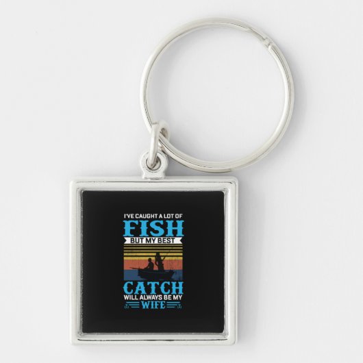 フィッシャーは多くの魚を描く キーホルダー (正面)