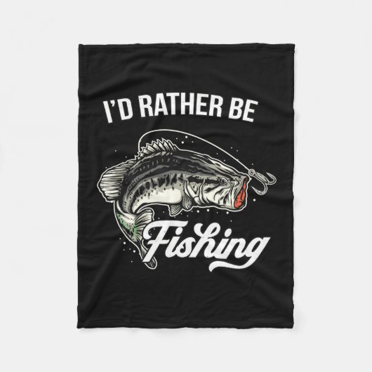 フィッシャーは魚釣り フリースブランケット (正面)