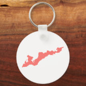 フィッシャーアイランドキーチェーン – ピンク キーホルダー (正面)