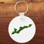 フィッシャーアイランドキーチェーン – 緑 キーホルダー (正面)