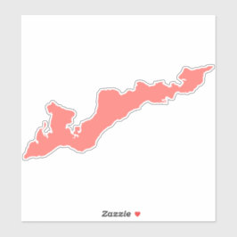 フィッシャーアイランドシルエットデカールシール – ピンク シール