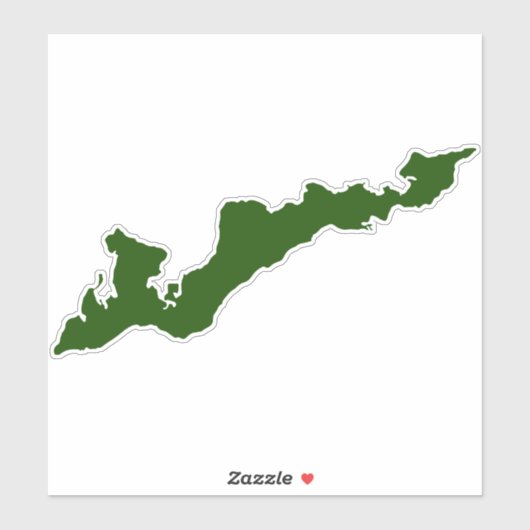 フィッシャーアイランドシルエットデカールシール – 緑 シール (シート)