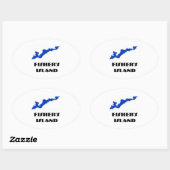 フィッシャーアイランドステッカー 楕円形シール (シート)
