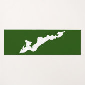 フィッシャーアイランドヨガマット – 白/緑 ヨガマット (正面(横))