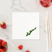 フィッシャーアイランドロゴ紙ナプキンス – 緑 スタンダードカクテルナプキン (インサイチュ)