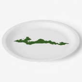 フィッシャーアイランドロゴ紙プレート – 緑 ペーパープレート (アングル)