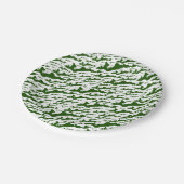 フィッシャーアイランドロゴ紙プレート – 緑/白 ペーパープレート (アングル)