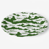 フィッシャーアイランドロゴ紙プレート – 緑/白 ペーパープレート (アングル)