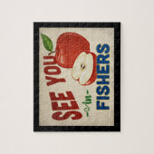 フィッシャーインディアナアップル – ヴィンテージ旅行 ジグソーパズル (縦)