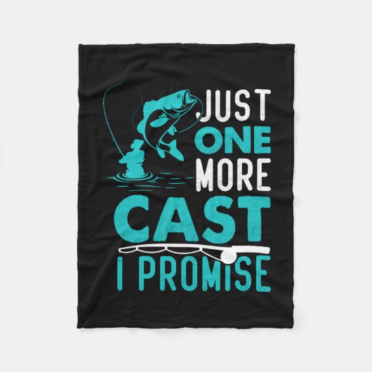 フィッシャーギフトあと1匹の魚を約束 フリースブランケット (正面)