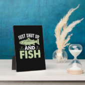 フィッシャーギフトは黙って魚を釣る フォトプラーク (側面)
