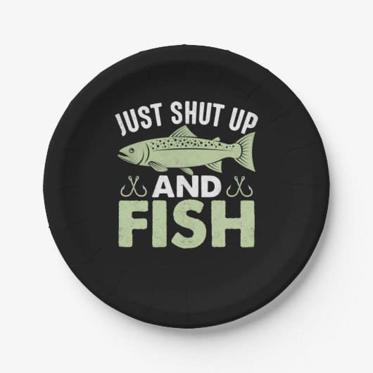 フィッシャーギフトは黙って魚を釣る ペーパープレート (正面)