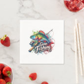 フィッシャーギフトゴー魚釣り スタンダードカクテルナプキン (インサイチュ)