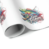 フィッシャーギフトゴー魚釣り ラッピングペーパー (ロールコーナー)