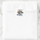 フィッシャーギフトピースラブ魚釣り ラウンドシール (バッグ)