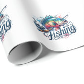 フィッシャーギフト好き魚釣り ラッピングペーパー (ロールコーナー)