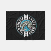 フィッシャーギフト行きたい魚釣り フリースブランケット (正面(横))