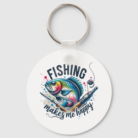 フィッシャーギフト魚釣りが嬉しい キーホルダー (正面)