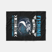 フィッシャーギフト魚釣りで修正 フリースブランケット (正面(横))