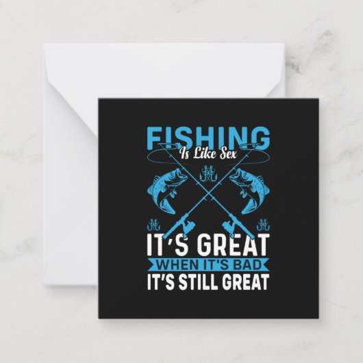 フィッシャーギフト魚釣り素晴らし ノートカード (正面)
