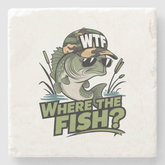 フィッシャーギフト 魚がいるところ ストーンコースター (正面)