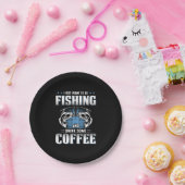 フィッシャーゴー魚釣りとコーヒーを飲む ペーパープレート (パーティー)