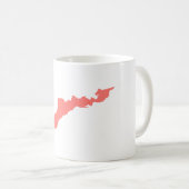 フィッシャーズアイランドマグ – ピンク コーヒーマグカップ (正面右)