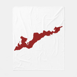 フィッシャーズアイランド フリースブランケット - 赤/白 - 単品