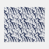 フィッシャーズアイランド フリースブランケット - 青/白 (正面(横))