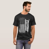 フィッシャーズ アメリカ合衆国 ディストressed アメリカ国旗 tシャツ (正面フル)