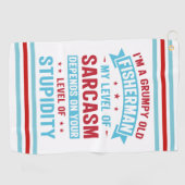 フィッシャーマンおもしろい皮肉ノベルティユーモアのギフト ゴルフタオル (横)