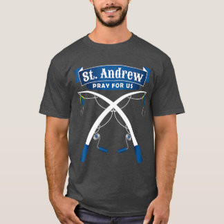 フィッシャーマンの守護聖人魚釣りセントアンドリュー Tシャツ