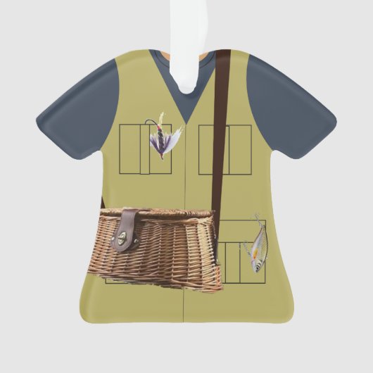 フィッシャーマンアングラーパーソナライズされたオーナメント オーナメント (正面)