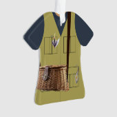 フィッシャーマンアングラーパーソナライズされたオーナメント オーナメント (正面)